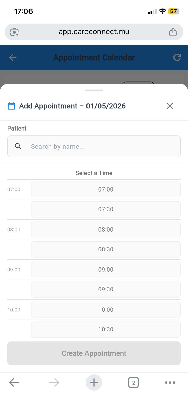 Search & Add Patient
