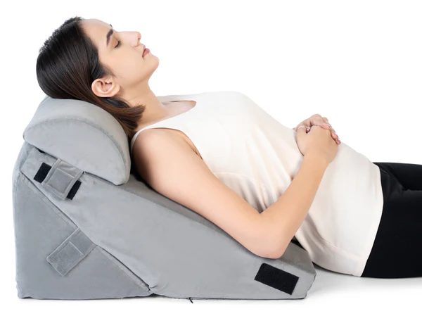 Adjustable Memory Foam Bed Wedge Pillow With Headrest Cushion