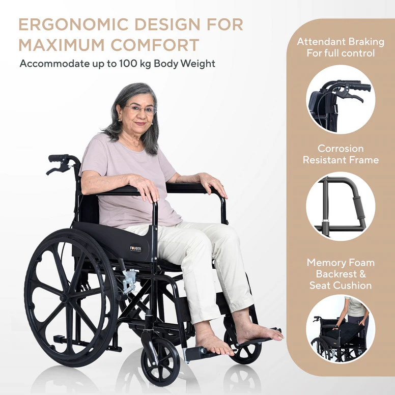 BLACK WHEELCHAIR