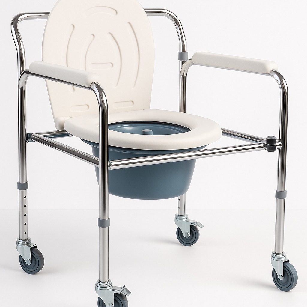 Commode Chair with Wheels