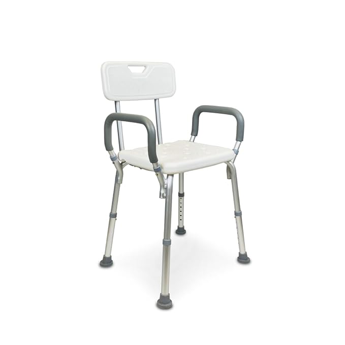 Bath Chair With Backrest and Armrest